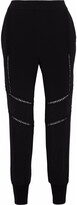 Thumbnail for your product : Stella McCartney Open Knit-trimmed Crepe Track Pants