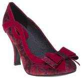 Thumbnail for your product : Ruby Shoo New Womens Red Ivy Textile Shoes Floral Slip On