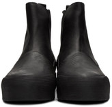 Thumbnail for your product : Dries Van Noten Black Leather and Rubber Chelsea Boots