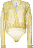 Thumbnail for your product : Circus Hotel embroidered wrap body