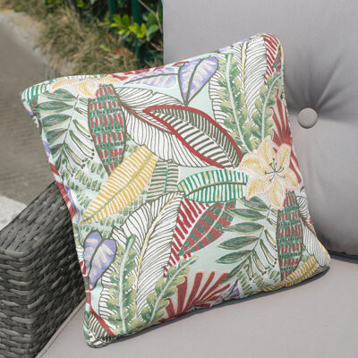 Direct Wicker Indoor/Outdoor Cotton Reversible Throw Pillow