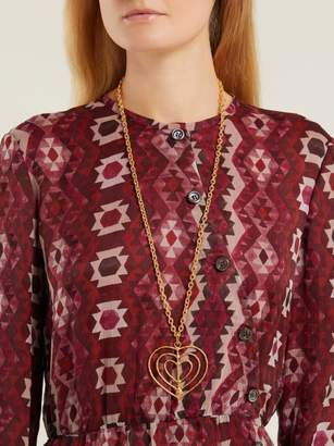 Sylvia Toledano - Valentine Heart Pendant Necklace - Womens - Gold