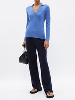 Thumbnail for your product : Lisa Yang Faya Rib-knitted Cashmere Polo Sweater - Blue
