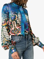 Thumbnail for your product : Peter Pilotto Tie Neck Floral Print Silk Blouse