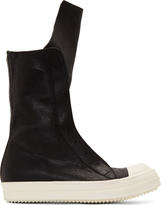 Thumbnail for your product : Rick Owens Black Matte Leather Sneaker Boots