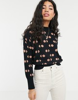 Thumbnail for your product : People Tree high neck jumper in spot print