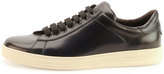 Thumbnail for your product : Tom Ford Russel Calf Leather Low-Top Sneaker, Navy