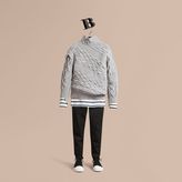 Thumbnail for your product : Burberry Cable and Rib Knit Collage Cotton Blend Sweater