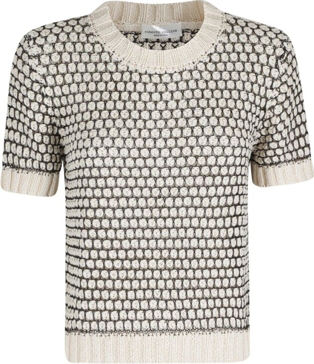 Roberto Collina Textured Short-Sleeve Knitted Top