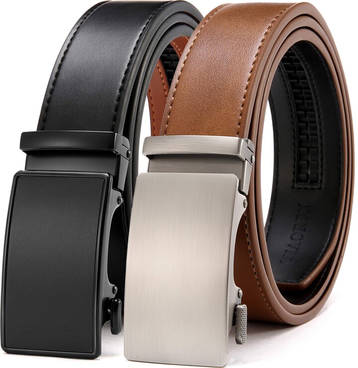 Reversible Belt for Men, CHAOREN Leather Jeans Belt 1 3/8 Black & Brown,  Adjust