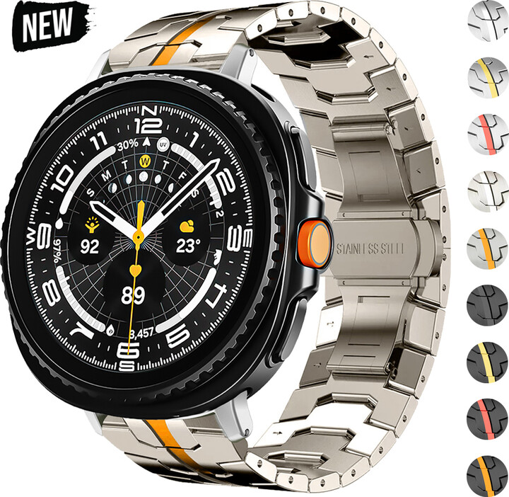 Geekthink Stainless Steel Strap for Samsung Galaxy Watch 8/8Classic/Ultra 2/1 Metal Band Bracelet for Galaxy Watch 8 8Cclassic 7Ultra 47mm