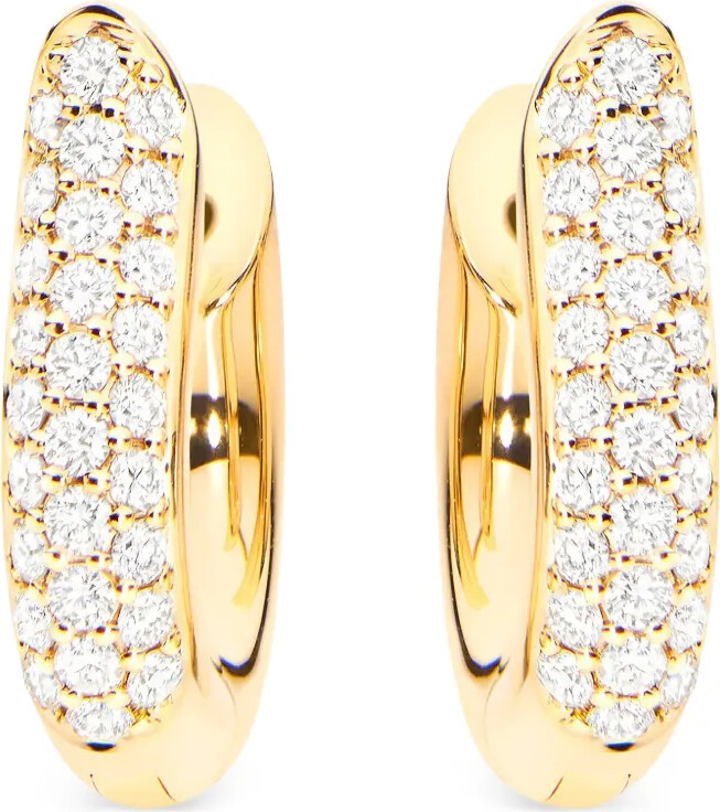 Tamara Comolli medium Signature diamond hoop earrings