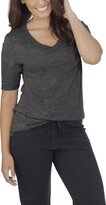 Thumbnail for your product : Fruit of the Loom Women's Essentials All Day Elbow Length V-Neck T-Shirt