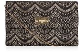 Thumbnail for your product : New Look Black and Gold Lace Twist Lock Clutch