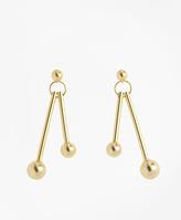 Thumbnail for your product : Brooks Brothers Ball-and-Bar Drop Earrings