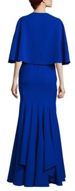 Alberto Makali Two-Piece Sweetheart Gown & Cape
