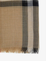Thumbnail for your product : Burberry Giant checked wool-silk scarf