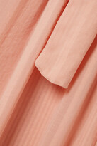 Thumbnail for your product : Evarae + Net Sustain River Belted Striped Tencel Lyocell Midi Wrap Dress - Pink