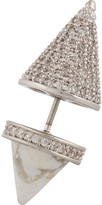 Thumbnail for your product : Eddie Borgo Silver-plated, cubic zirconia and howlite cone earrings