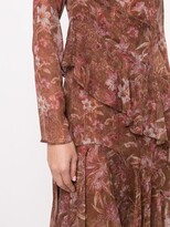 Thumbnail for your product : Marchesa Notte Floral-Print Sheer Midi Dress
