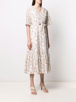 Thumbnail for your product : L'Autre Chose Floral-Print Ruffle-Hem Midi Dress