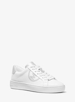 ashlyn embossed logo leather platform sneaker
