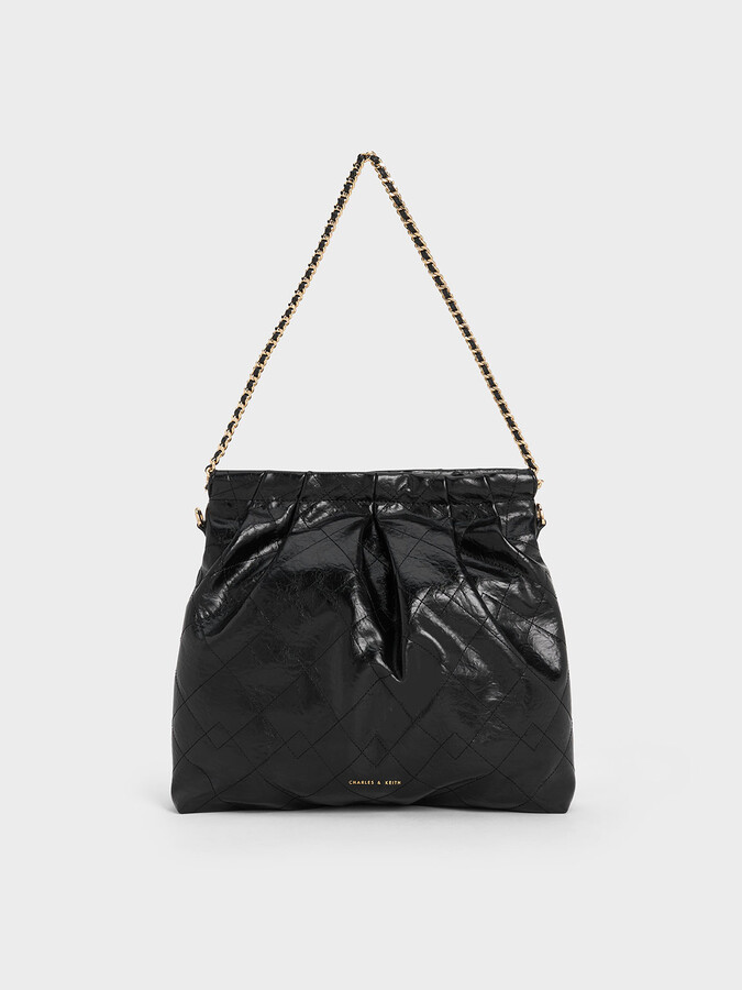 Hertha Black Slouchy Hobo Bag Bag Lazada Charles And Keith Lazada - Main Image
