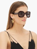 Thumbnail for your product : Celine Round Tortoiseshell-effect Acetate Sunglasses - Tortoiseshell