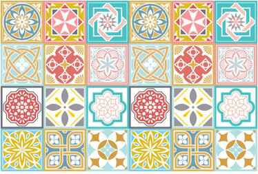 Walplus 6" x 6" PVC Peel & Stick Field Tile