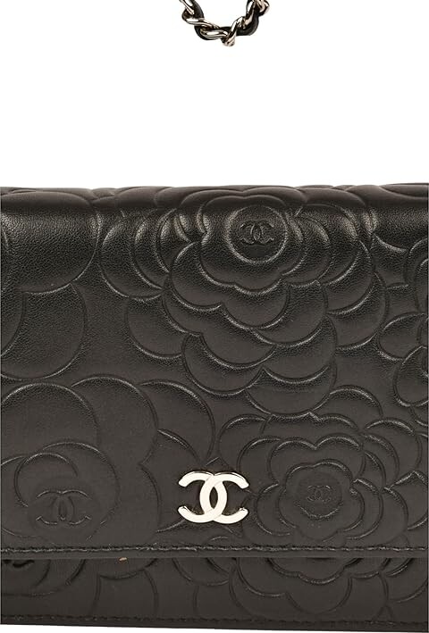 Chanel Metallic Camellia Embossed Leather Mini Pochette Bag