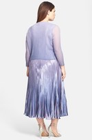 Thumbnail for your product : Komarov Sleeveless Satin Dress & Chiffon Jacket (Plus Size)