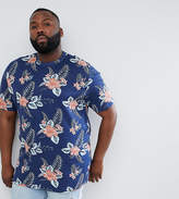 Thumbnail for your product : Duke King Size t-shirt in navy tropical print
