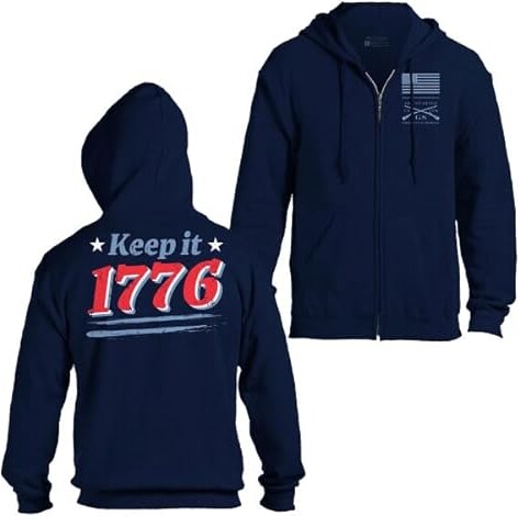 Grunt Style Keep It 1776 Full-Zip Hoodie (3X-Large