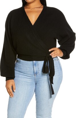 plus size wrap sweater