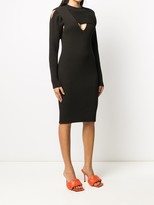 Thumbnail for your product : Bottega Veneta Asymmetric Ribbed Midi-Dress