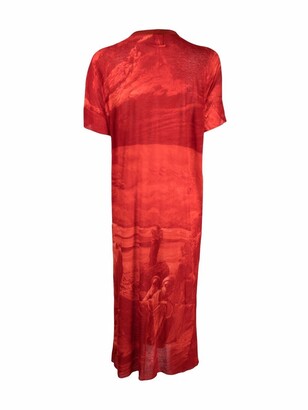 Jean Paul Gaultier Pre-Owned 2000s Illustration-Print Beach Dress