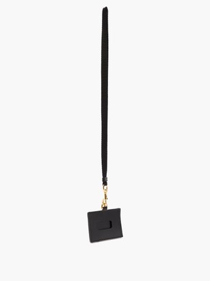 Gucci Marina Gg Leather Cardholder Strap - Black