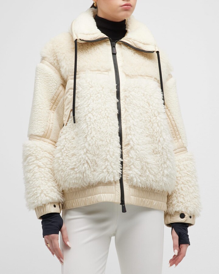 MONCLER GRENOBLE Yvoire Mixed Media Shearling Bomber Jacket ShopStyle