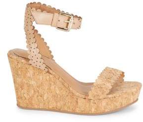 Saks Fifth Avenue Valora Leather Wedge Platform Sandals