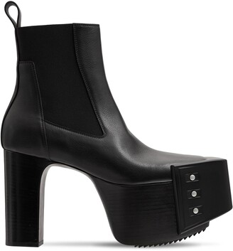 Rick Owens 115mm Beveled Leather Ankle Boots
