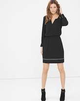 Thumbnail for your product : White House Black Market Long-Sleeve Studded Black Boho Dress