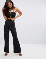 Thumbnail for your product : Missguided Tie Waist Wide Leg Pant