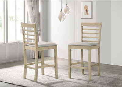 Darby Home Co Elegant Cream Counter Height Dining Chairs With Upholstered Seats Perfect For Modern And Traditional Decor.