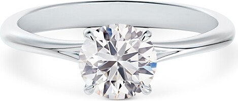 De Beers Forevermark Icon Setting Round Diamond Engagement Ring in Platinum, 1.0 tcw