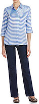 Thumbnail for your product : Westbound Petite Striped Hi-Low Shirt