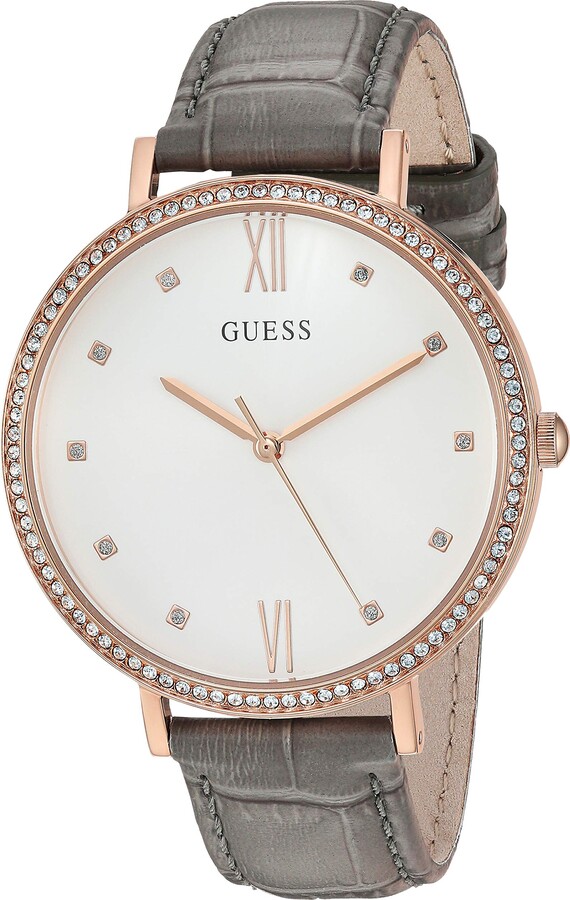 Guess Womens Leather Strap Watch | Shop the world's largest collection of  fashion | ShopStyle