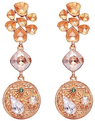 Oscar de la Renta Crystal-Embellished Clip-On Earrings