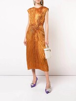 Nicole Satin Rosette Dress Orange 