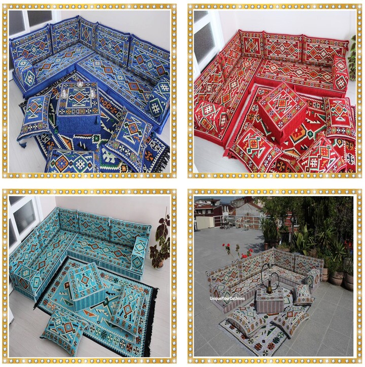 Etsy Arabic Majlis Sofa L Shaped Sectional Couch, Arabic Floor Seating