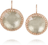Thumbnail for your product : Larkspur & Hawk Olivia Button rose gold-dipped topaz earrings